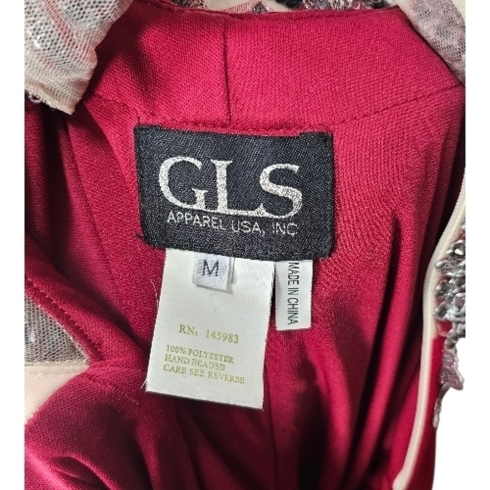 GLS Elegant Red and Silver Evening Prom Gown - Picture 8 of 8